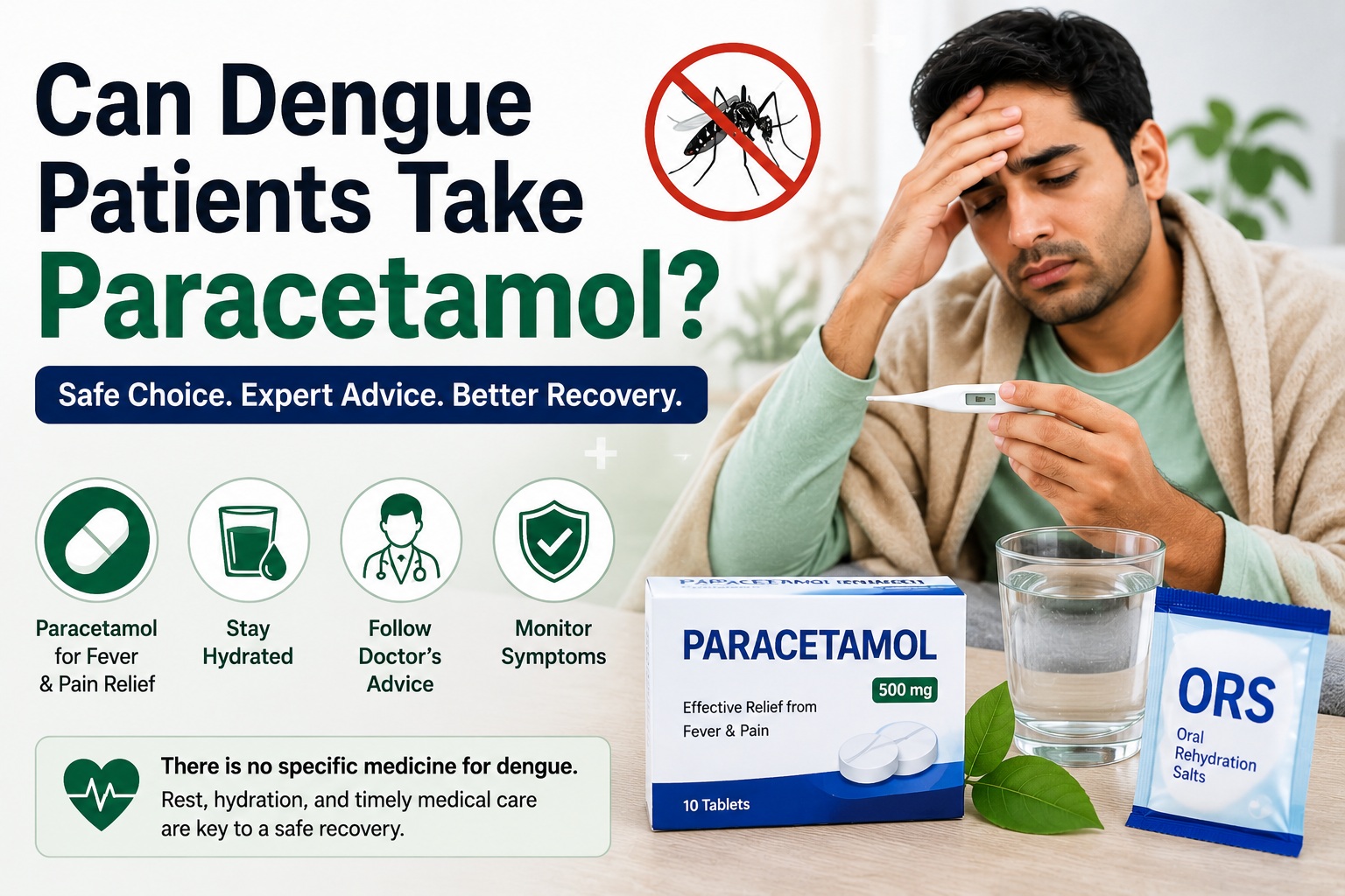 can dengue patients take paracetamol