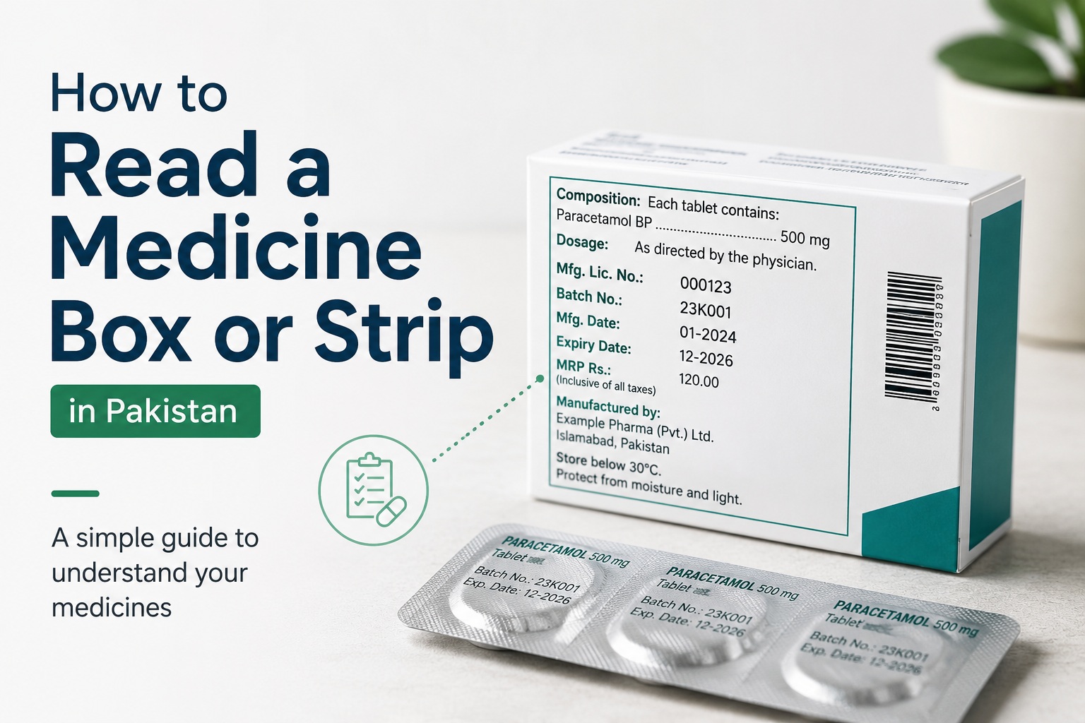how to read medicine strip or box in pakistan