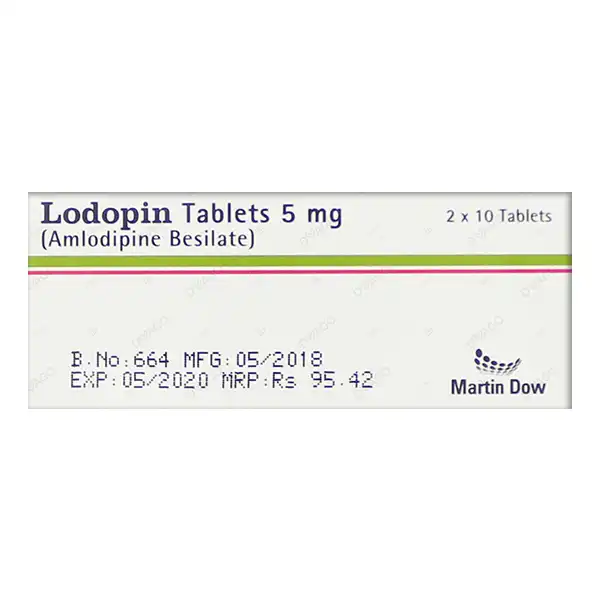 lodopin 5 mg tablet uses